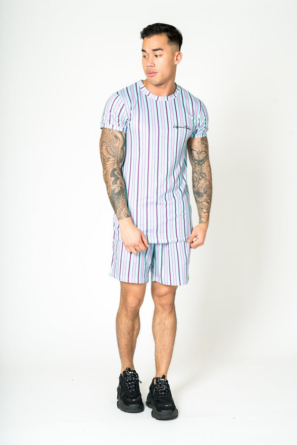 Liquor & Poker Lilac And Lime Relaxed Fit Shorts