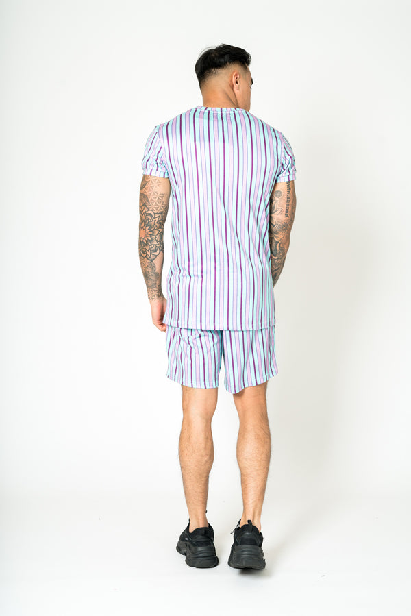 Liquor & Poker Lilac And Lime Relaxed Fit Shorts