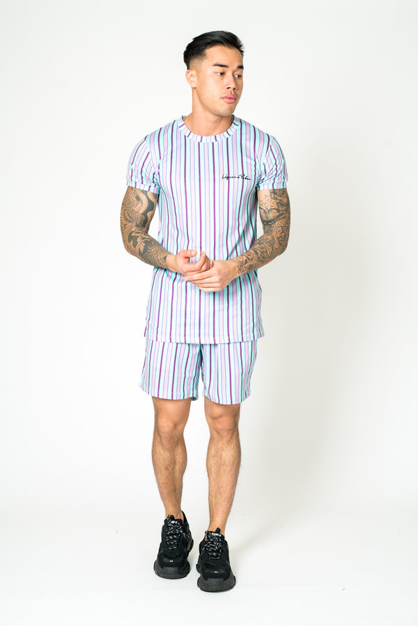 liquor & poker Lilac And Lime Relaxed Fit Shorts