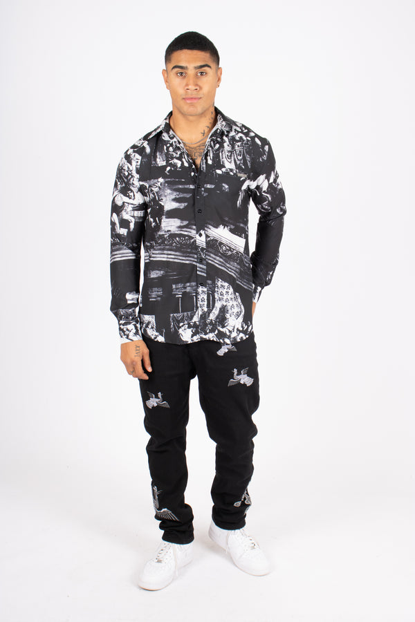 Liquor & Poker Long Sleeve Angel Renaissance Shirt