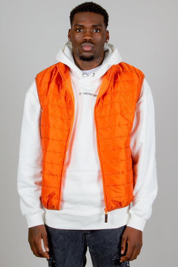 Liquor & Poker Neon Orange Puffer Gillet