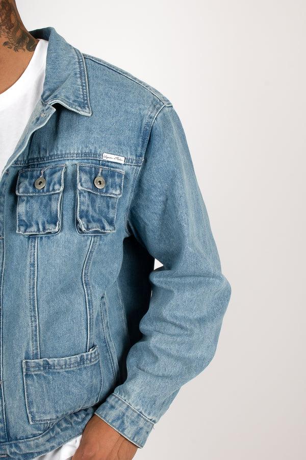 Liquor & Poker Nevada Blue Wash Utility Denim Jacket