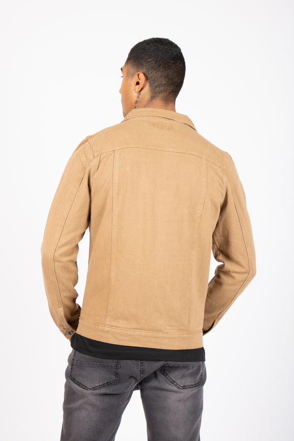 Liquor & Poker Norton Denim Jacket In Tan