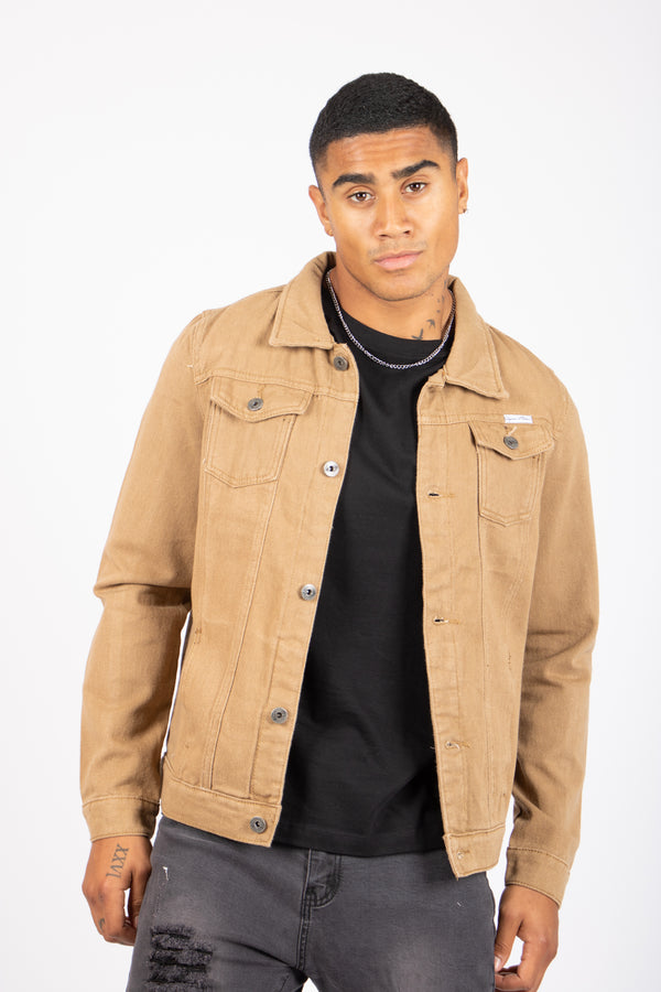 liquor & poker Norton Denim Jacket In Tan
