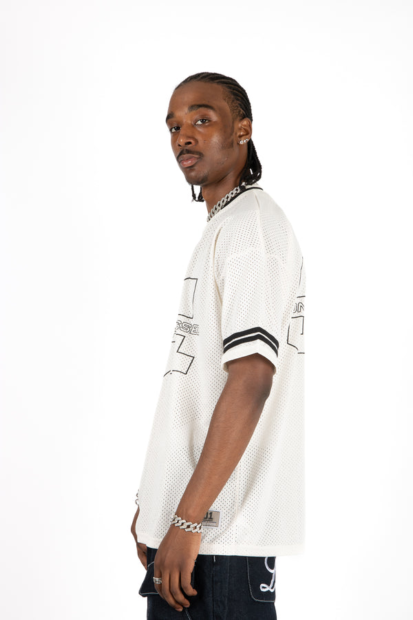 Liquor & Poker Off White 'Blessed' Varsity Tee