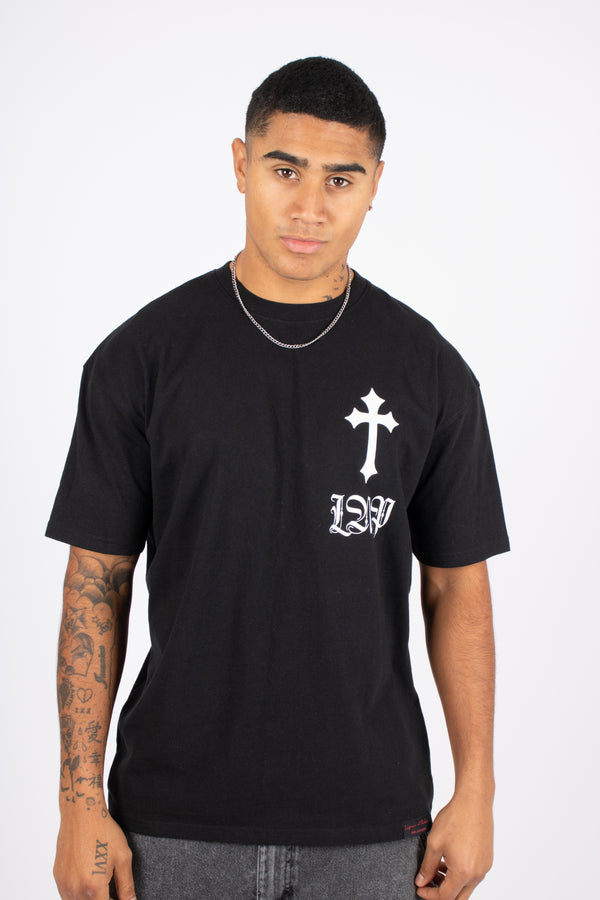 Liquor & Poker "Only The Blessed" Cross T-Shirt