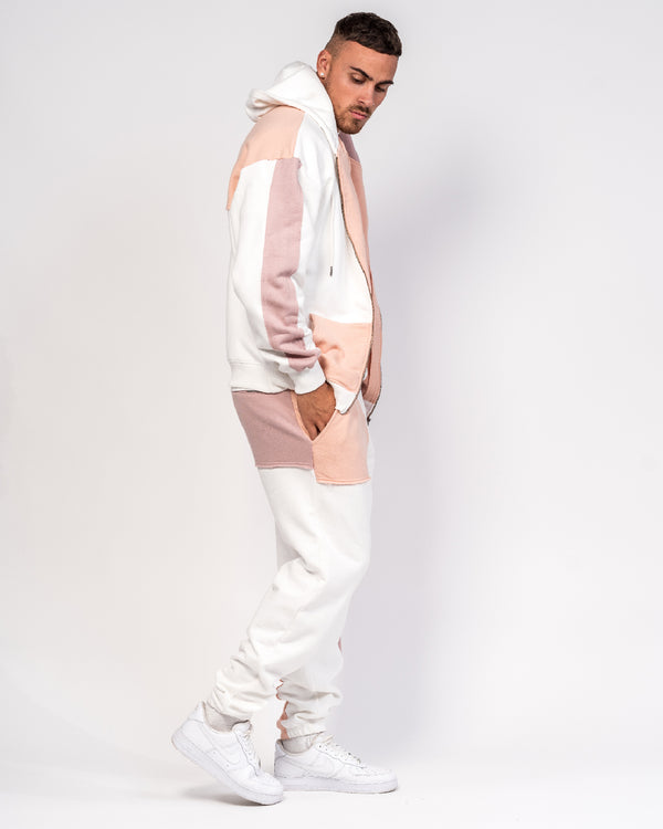 Liquor & Poker Oversized Varsity Spliced Zip Hoodie