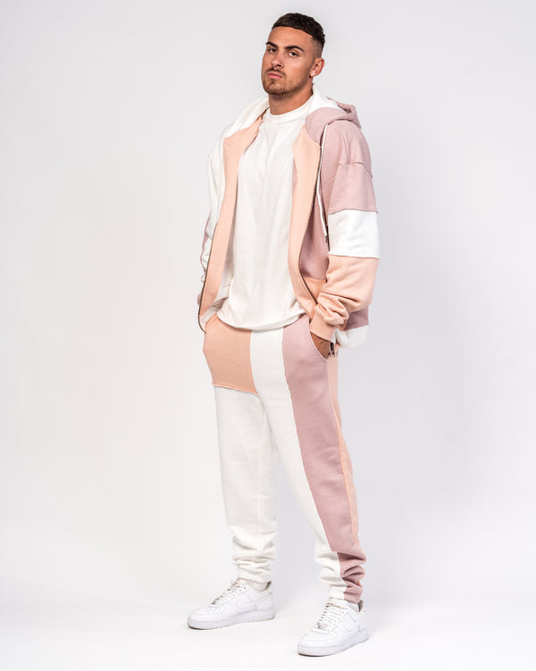 liquor & poker Oversized Varsity Spliced Zip Hoodie