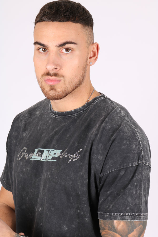 liquor & poker Owners Relaxed Diamanté T-Shirt