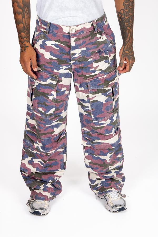 liquor & poker Purple Camo Cargo