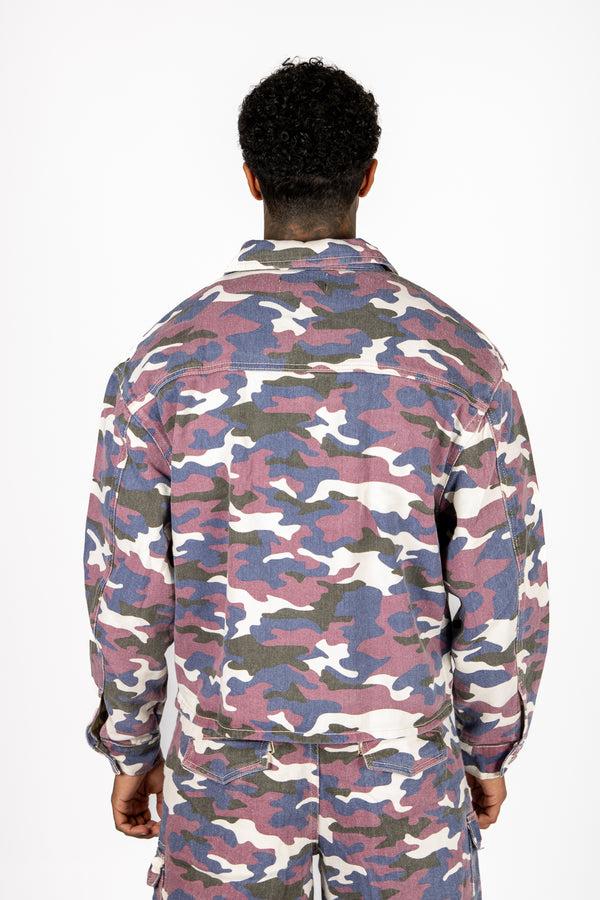 Liquor & Poker Purple Camo Relaxed Denim Jacket