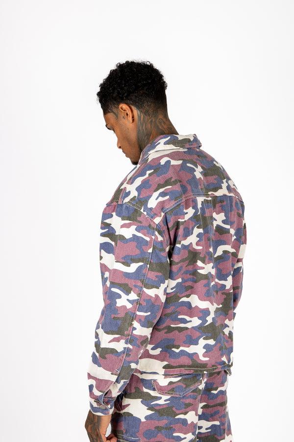 Liquor & Poker Purple Camo Relaxed Denim Jacket