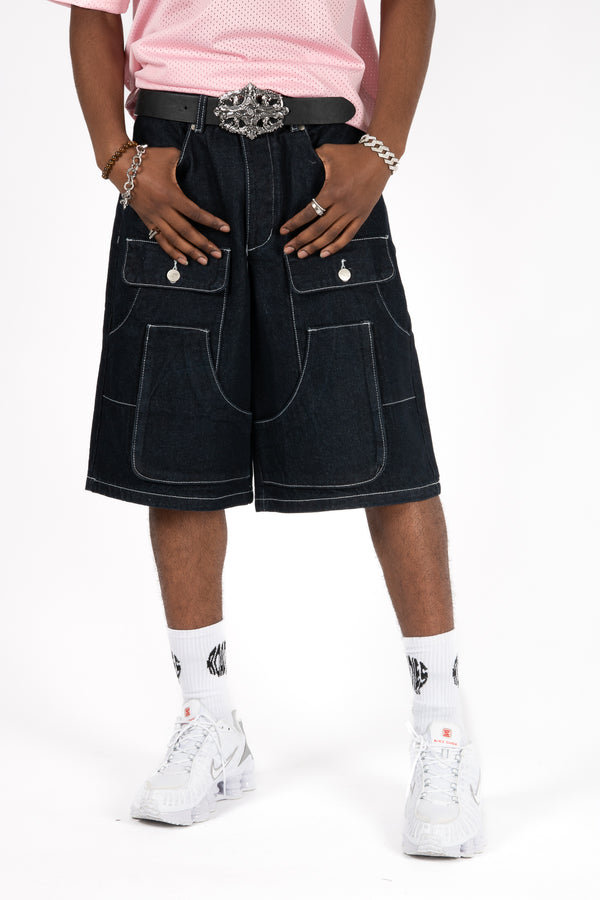 Liquor & Poker Raw Indigo Relaxed Carpenter Jorts