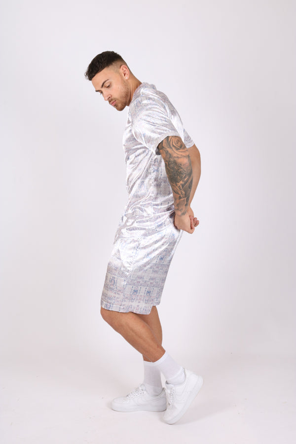 liquor & poker Retro Aztec Satin Pastel Shorts