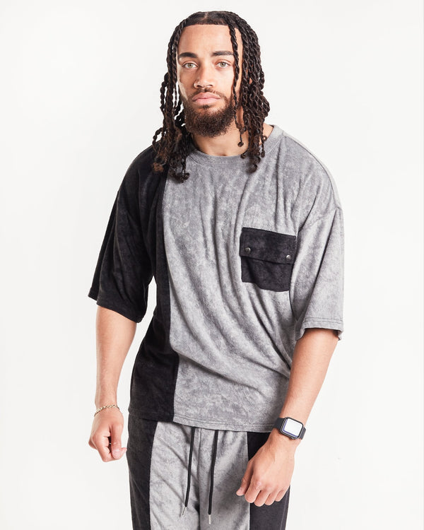 liquor & poker Retro Towelling Boxy Fit T-Shirt