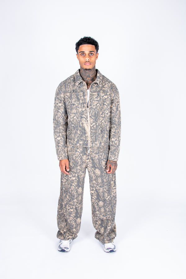 Liquor & Poker Snake Harrington Zip Up Jacket