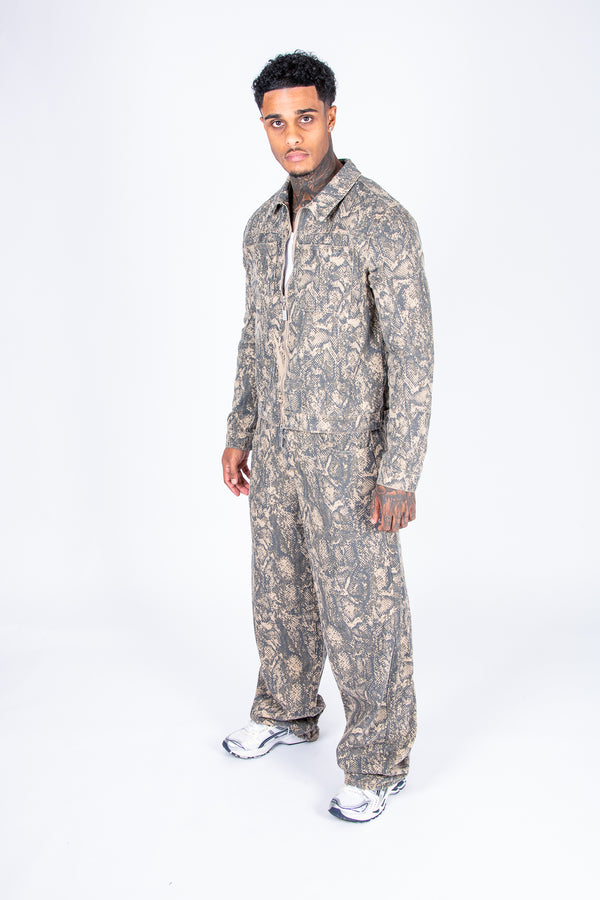 Liquor & Poker Snake Harrington Zip Up Jacket