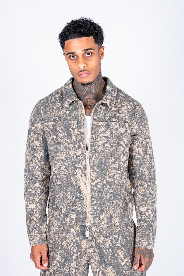 liquor & poker Snake Harrington Zip Up Jacket