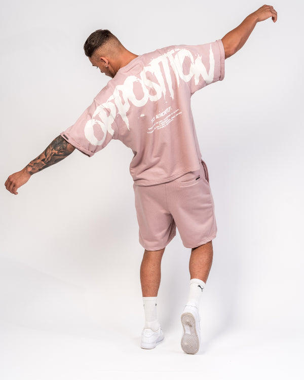 Liquor & Poker Soft Pink Relaxed Fit Jersey Shorts