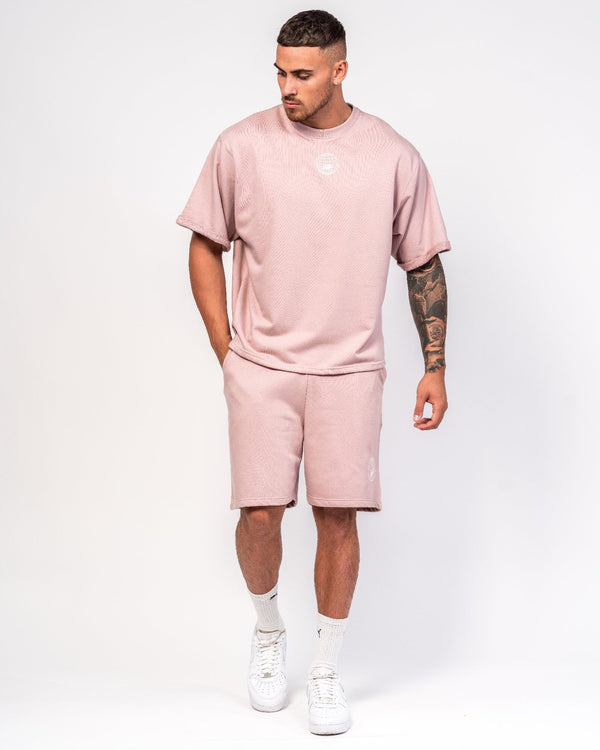 liquor & poker Soft Pink Relaxed Fit Jersey Shorts