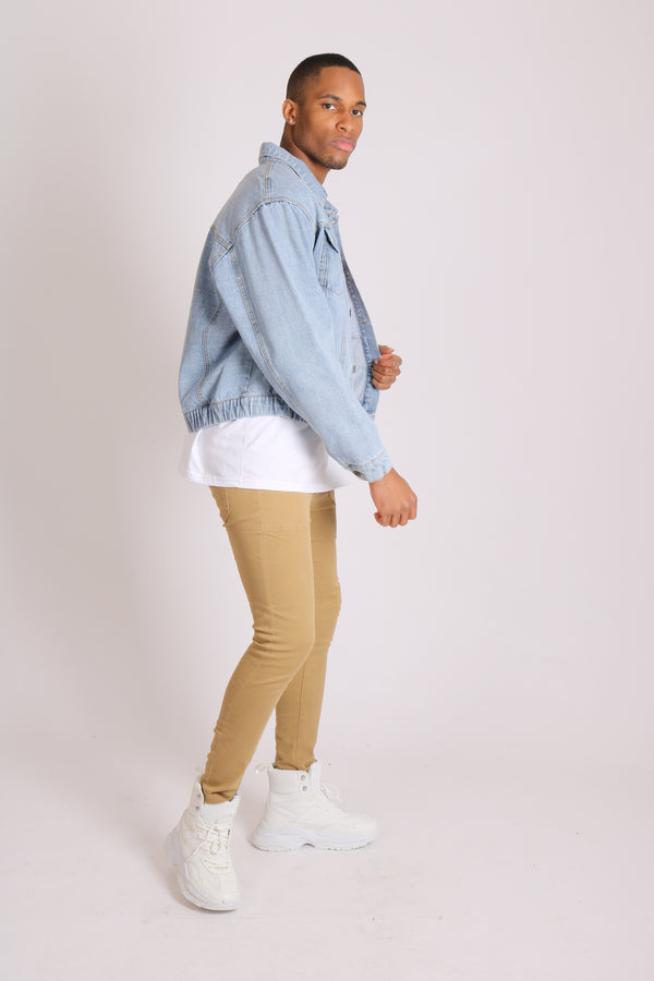 Liquor & Poker Stretch Skinny Denim Jeans In Tan