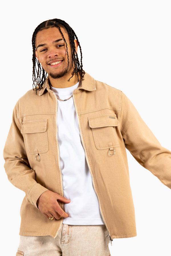 liquor & poker Tan Relaxed Utility Shirt