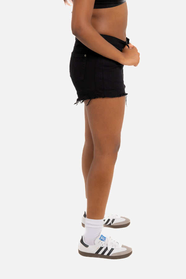 Liquor & Poker Topeka Denim Shorts In Black