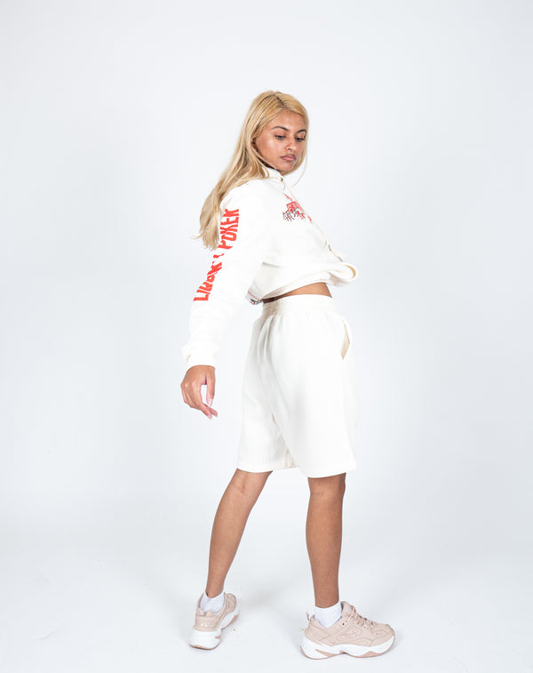 Liquor & Poker Unisex Jersey Off White Shorts