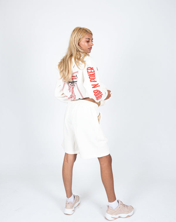 liquor & poker Unisex Jersey Off White Shorts