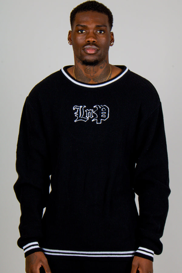liquor & poker Varsity Lnp Knitted Sweater In Black