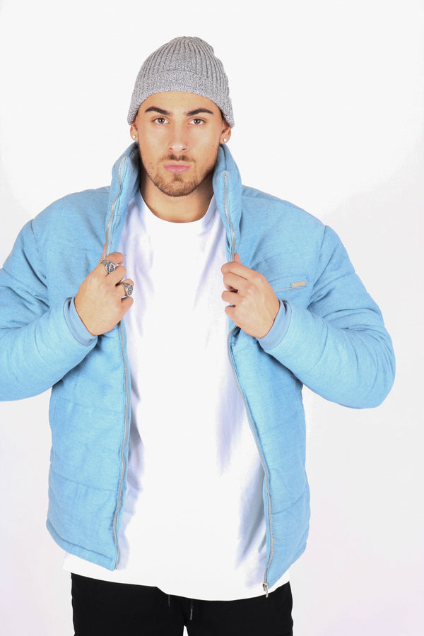 Liquor & Poker Vintage Stonewash Denim Puffa Jacket