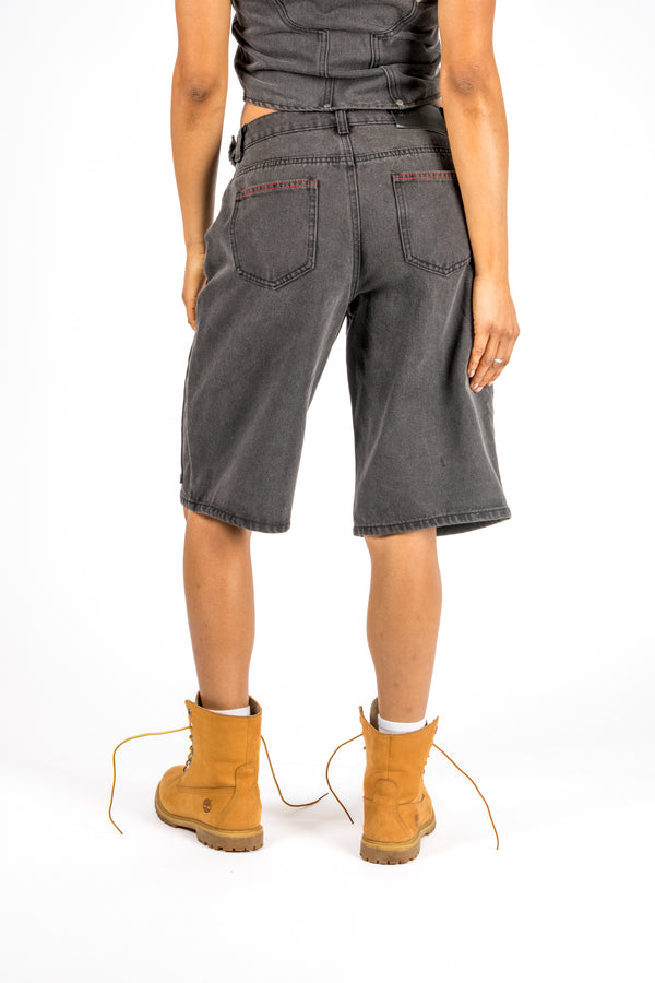 Liquor & Poker Washed Black Carpenter Jorts