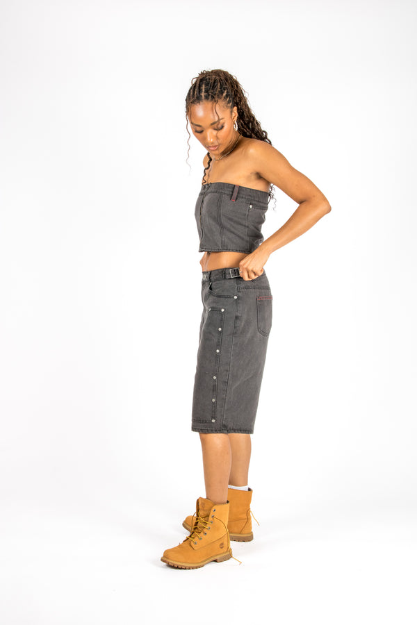 Liquor & Poker Washed Black Carpenter Jorts