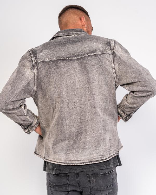 Liquor & Poker Washed Grey Shacket