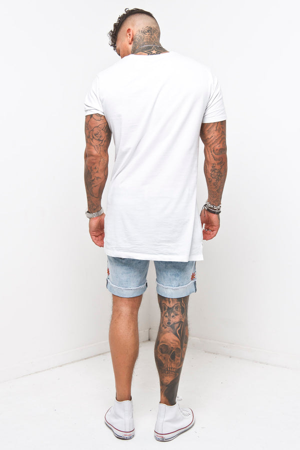 Liquor & Poker Miami Relaxed Denim Shorts In Vintage Stonewash