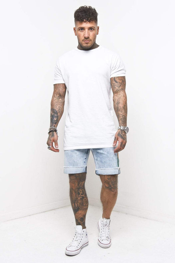 liquor & poker Miami Relaxed Denim Shorts In Vintage Stonewash
