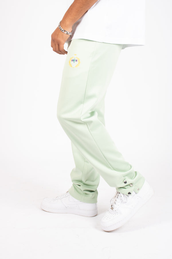 Liquor & Poker Mint Green Straight Leg Embroidered Golf Club & Popper Hem Jogger