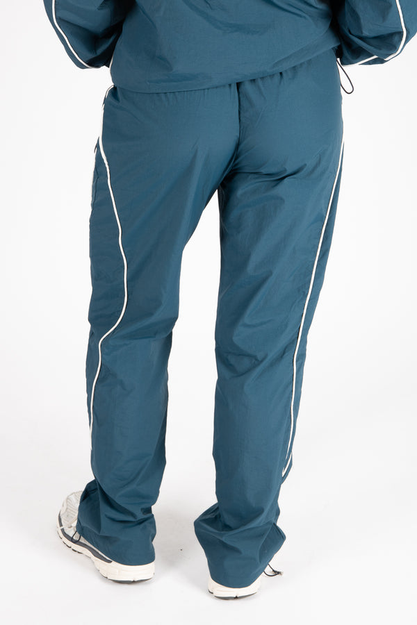 Liquor & Poker Navy Relaxed-Fit Shell Joggers With Logo & Piping