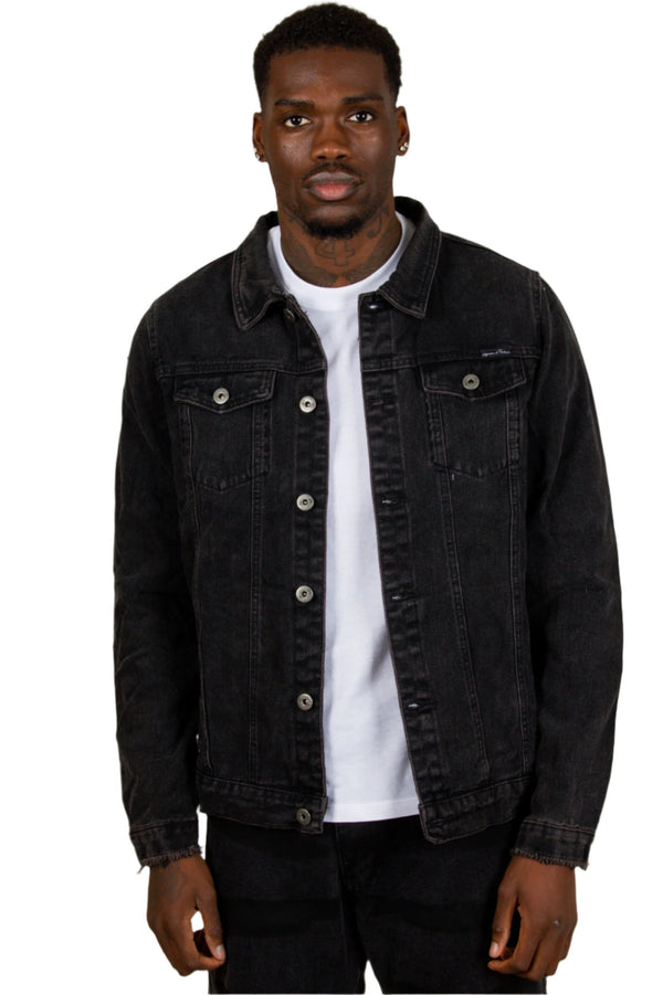 Liquor & Poker Norton Washed Black Classic Denim Jacket