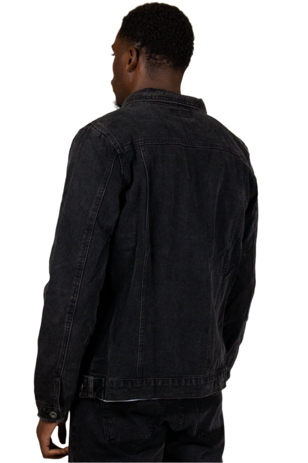 Liquor & Poker Norton Washed Black Classic Denim Jacket