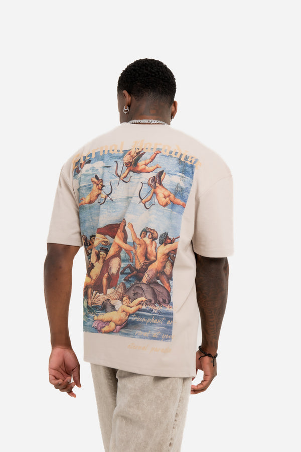 liquor & poker Oversized Stone T-Shirt "Eternal Paradise" Back Print