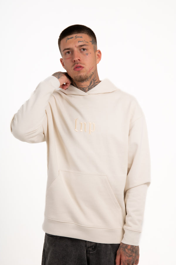 liquor & poker Premium Oversized Recycled Cream Rebel Hoodie
