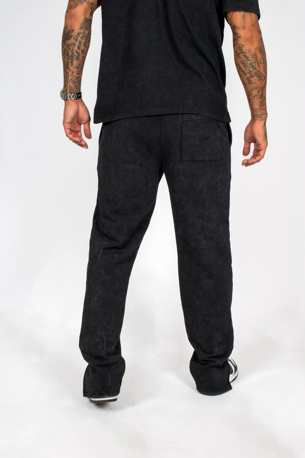 Liquor & Poker Premium Recycled Acid Black Straight Leg Jogger