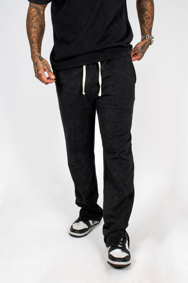 liquor & poker Premium Recycled Acid Black Straight Leg Jogger