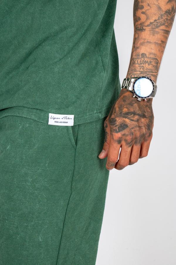 Liquor & Poker Premium Recycled Forest Acid Green Boxy T-Shirt