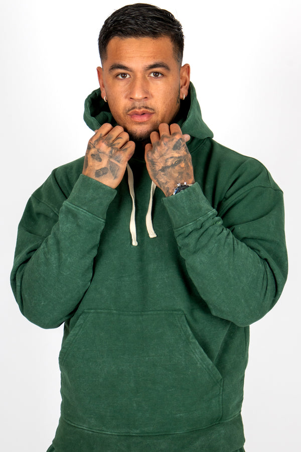 liquor & poker Premium Recycled Forest Acid Green Hoodie