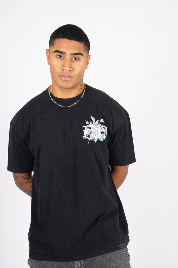 Liquor & Poker Premium Recycled Rebel Acid Black T-Shirt