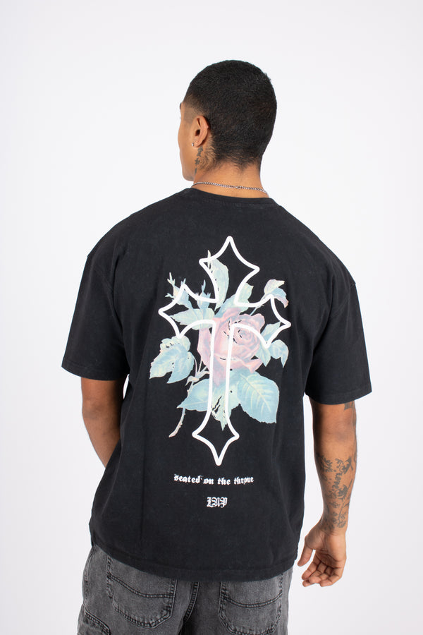 Liquor & Poker Premium Recycled Rebel Acid Black T-Shirt