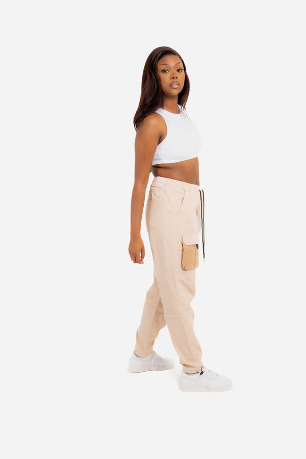 Liquor & Poker Stone & Beige Tech Utility Straight Leg Cargos