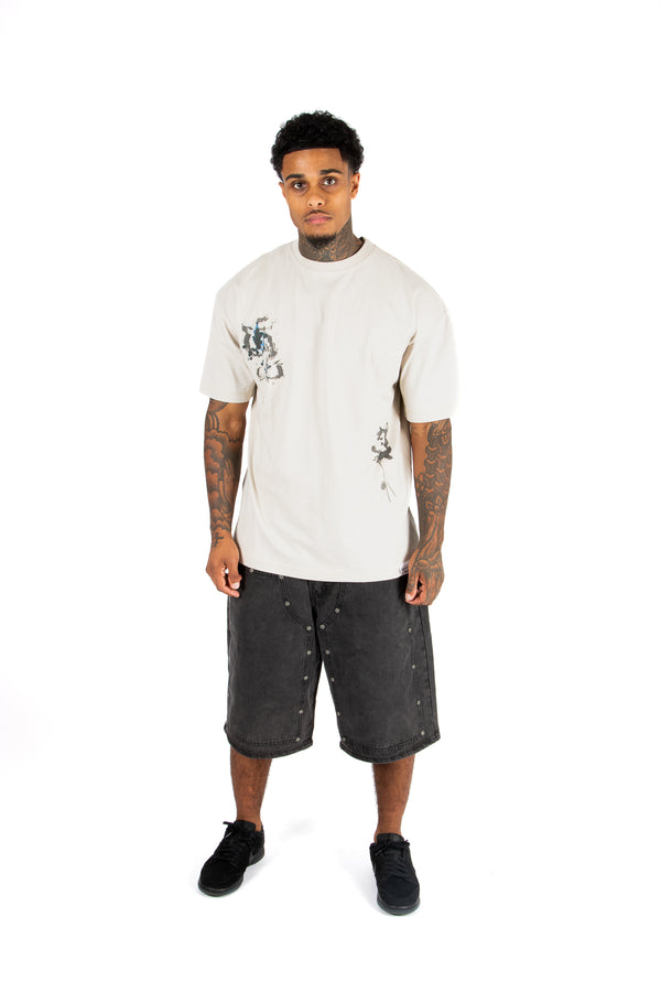 Liquor & Poker Stone Relaxed Distorted Love Graphic T-Shirt